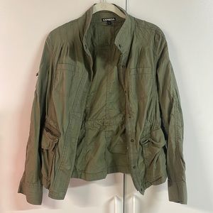 Express light weight camo green jacket